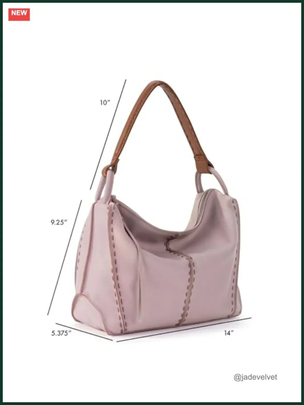 Large Hobo Handbag with Zipper Pocket - Premium Leather Purse for Everyday &